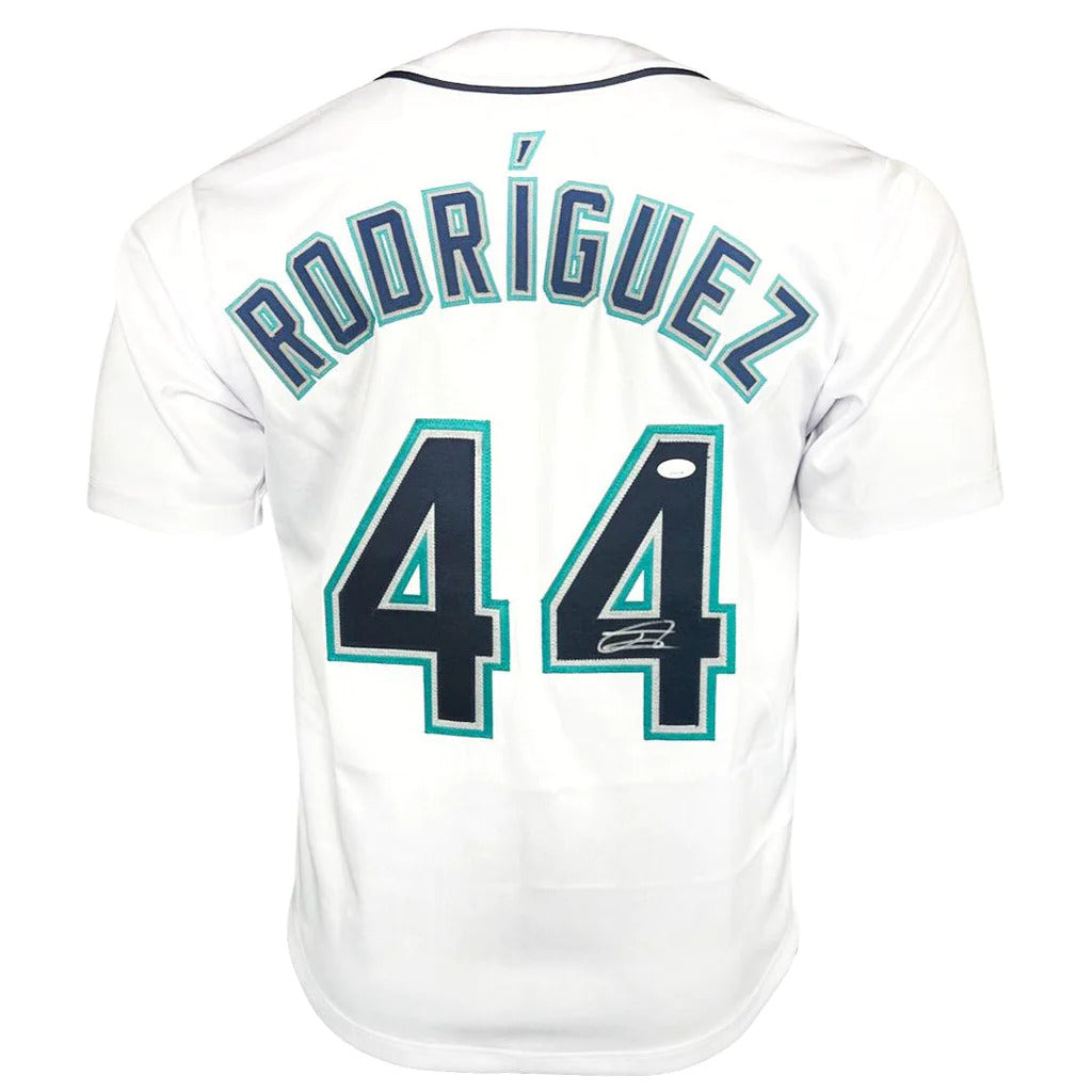 Autographed Julio Rodriguez Seattle (White #44) Custom Jersey - JSA-Powers Sports Memorabilia