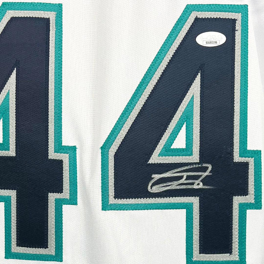 Autographed Julio Rodriguez Seattle (White #44) Custom Jersey - JSA-Powers Sports Memorabilia