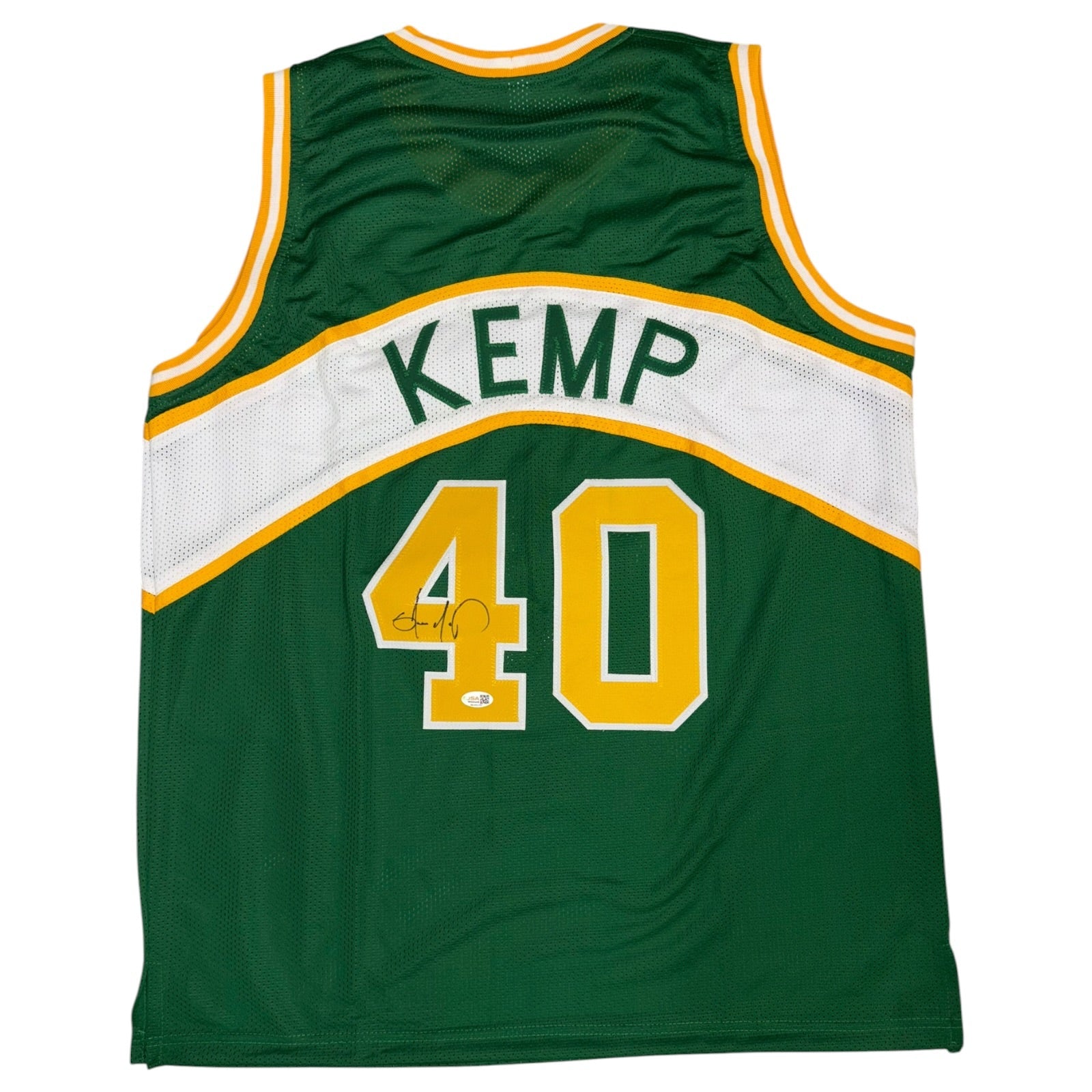 Autographed Shawn Kemp Seattle (Green #40) Custom Jersey - PSA-Powers Sports Memorabilia
