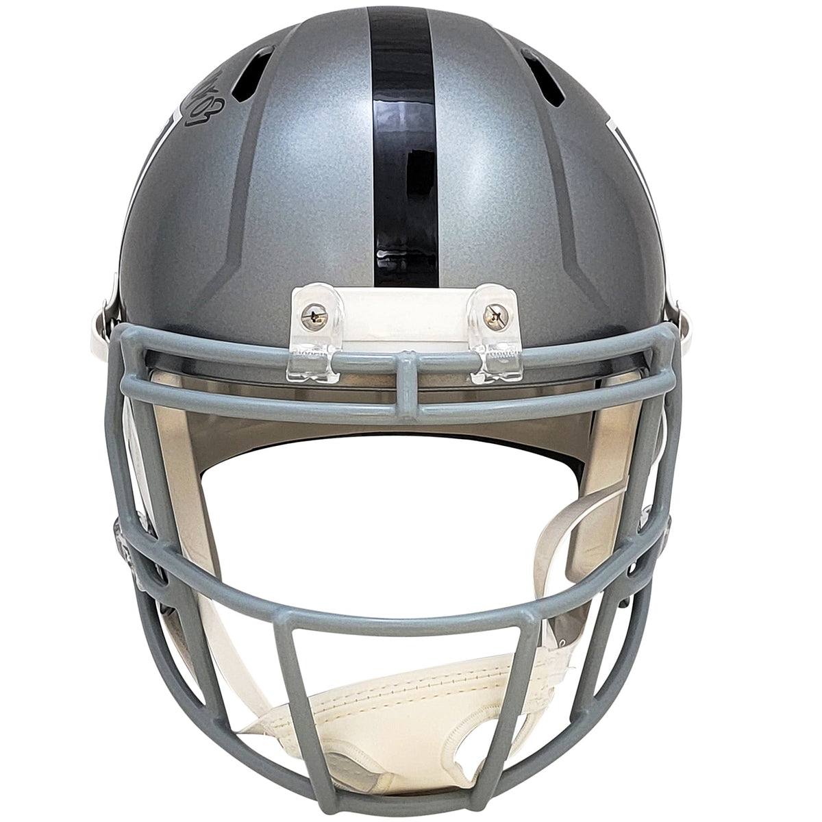 Autographed Marcus Allen Los Angeles Raiders (FLASH Alternate) Deluxe Full-Size Replica Helmet w/ HOF 03 - Beckett-Powers Sports Memorabilia
