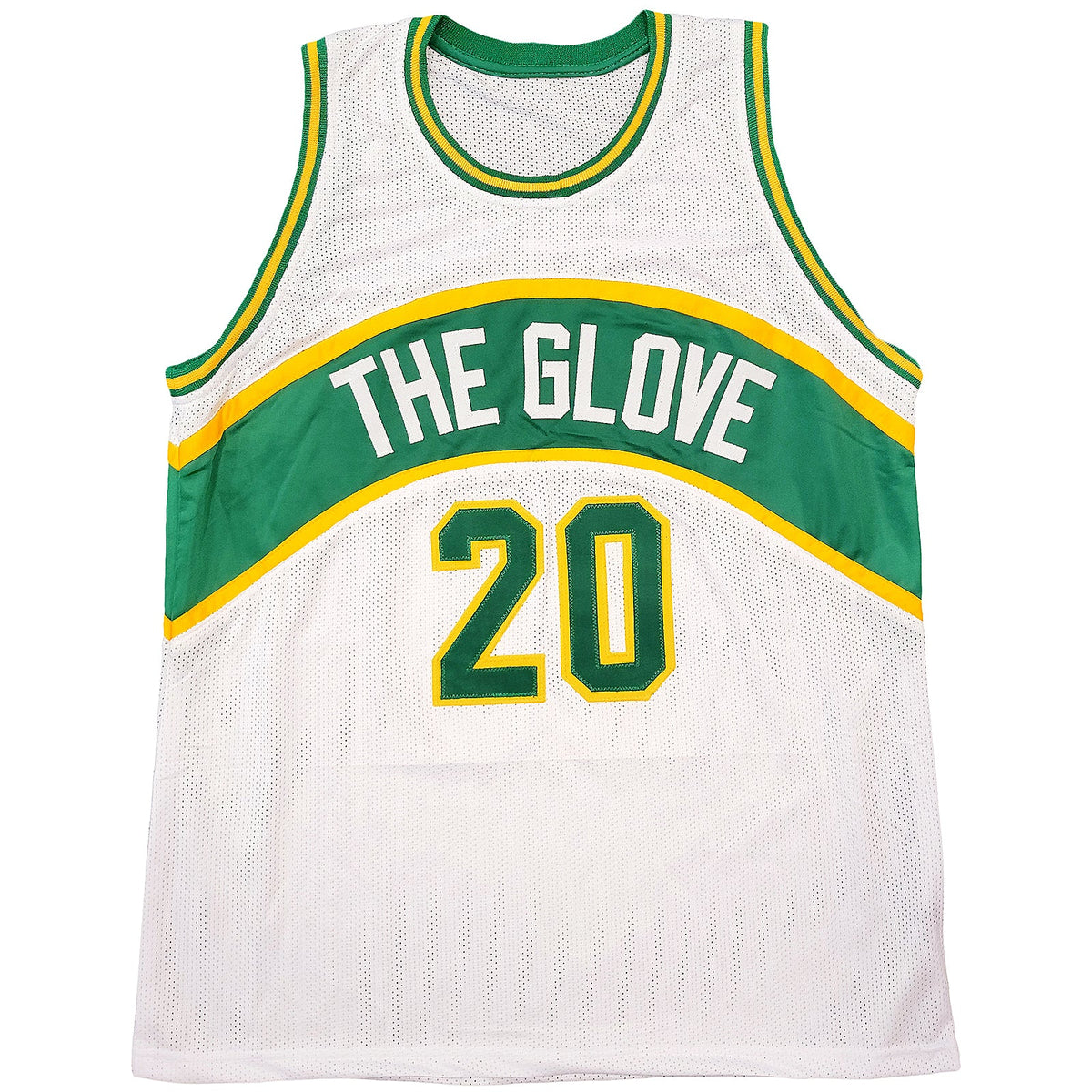 Autographed Gary Payton Seattle (White #20) Custom Jersey - Beckett
