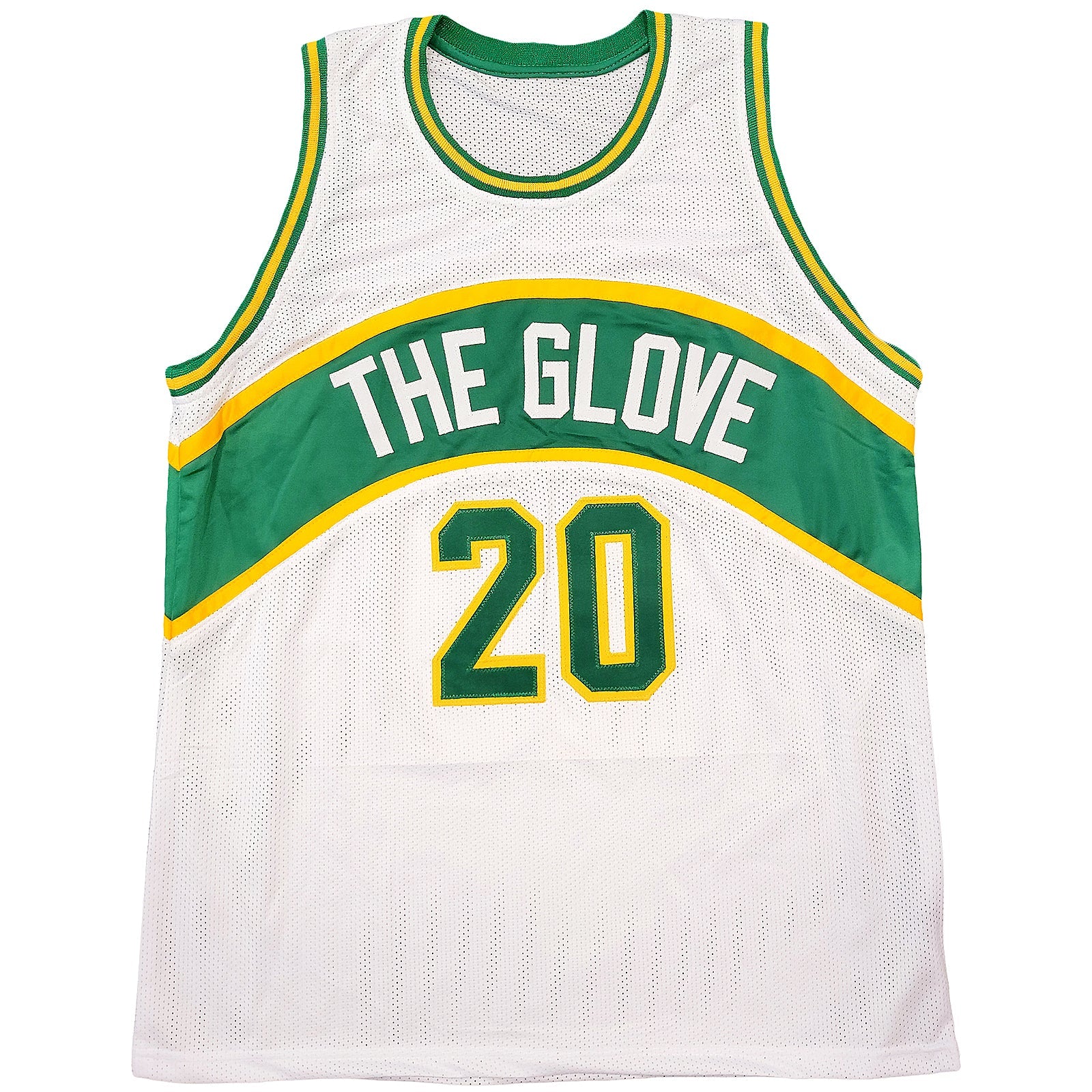 Autographed Gary Payton Seattle (White #20) Custom Jersey - Beckett