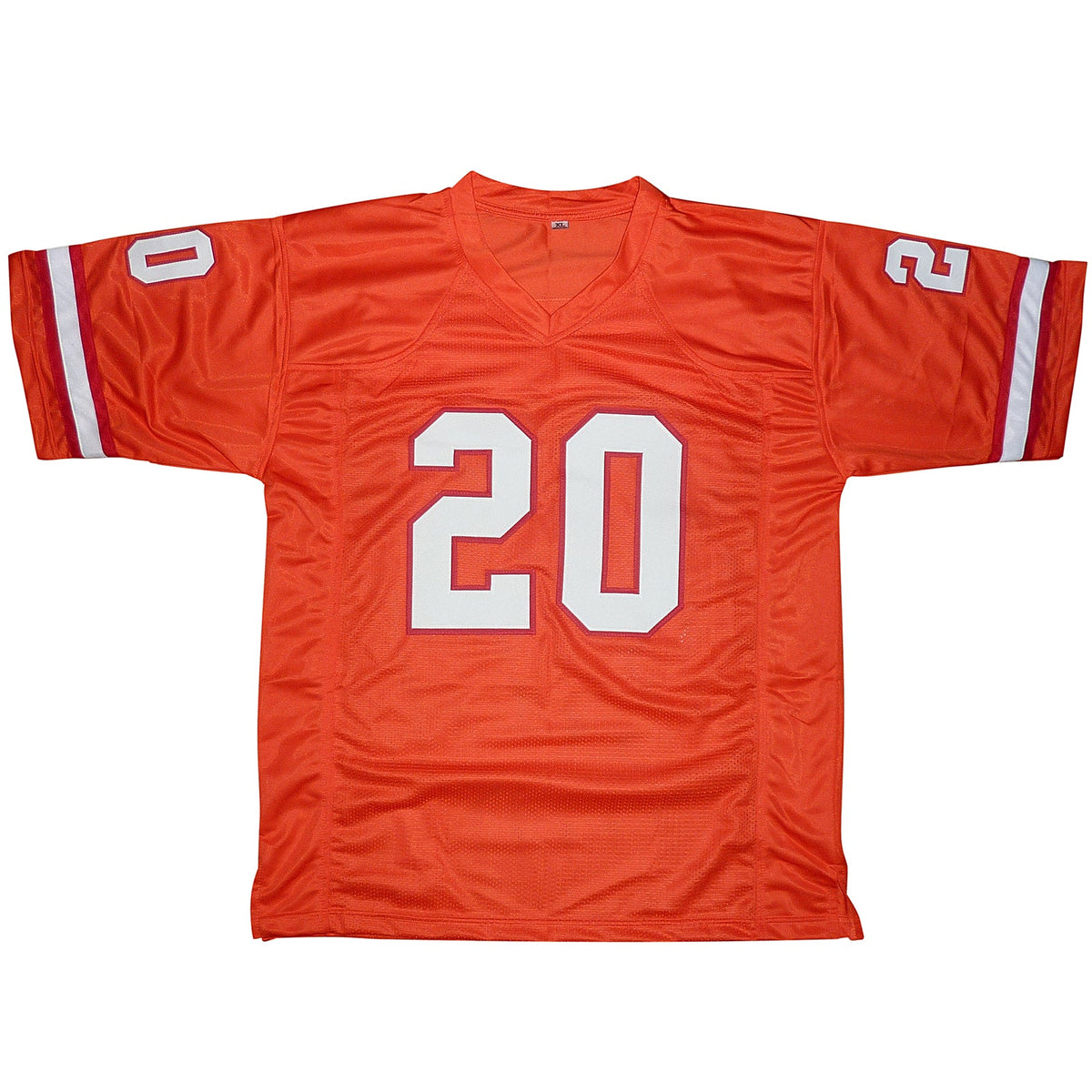 Autographed Ronde Barber Tampa Bay (Creamsicle Throwback #20) Custom Jersey w/ HOF 23 - Beckett-Powers Sports Memorabilia