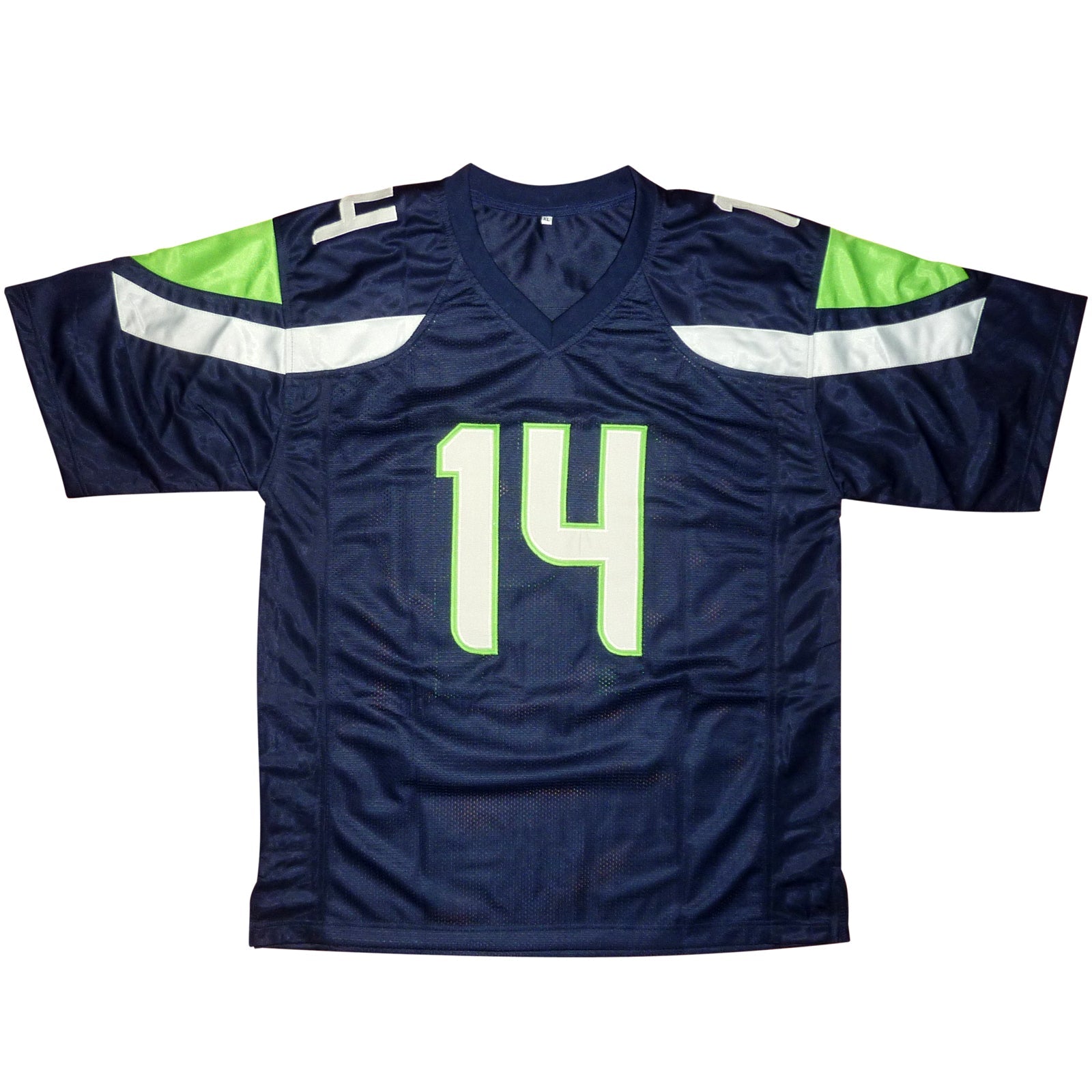 Autographed DK Metcalf Seattle (Blue #14) Custom Jersey - Beckett-Powers Sports Memorabilia