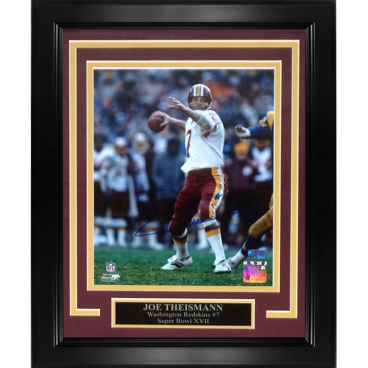 Autographed Joe Theismann Washington Football Team Deluxe Framed 8x10 Photo - JSA-Powers Sports Memorabilia