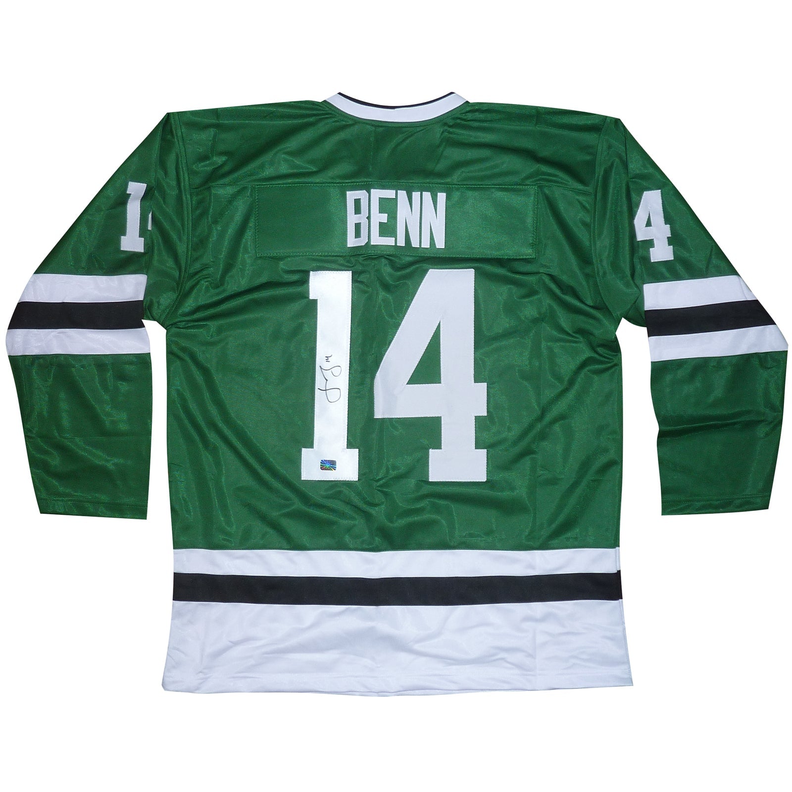 Autographed Jamie Benn Dallas (Green #14) Custom Hockey Jersey - Benn Holo-Powers Sports Memorabilia
