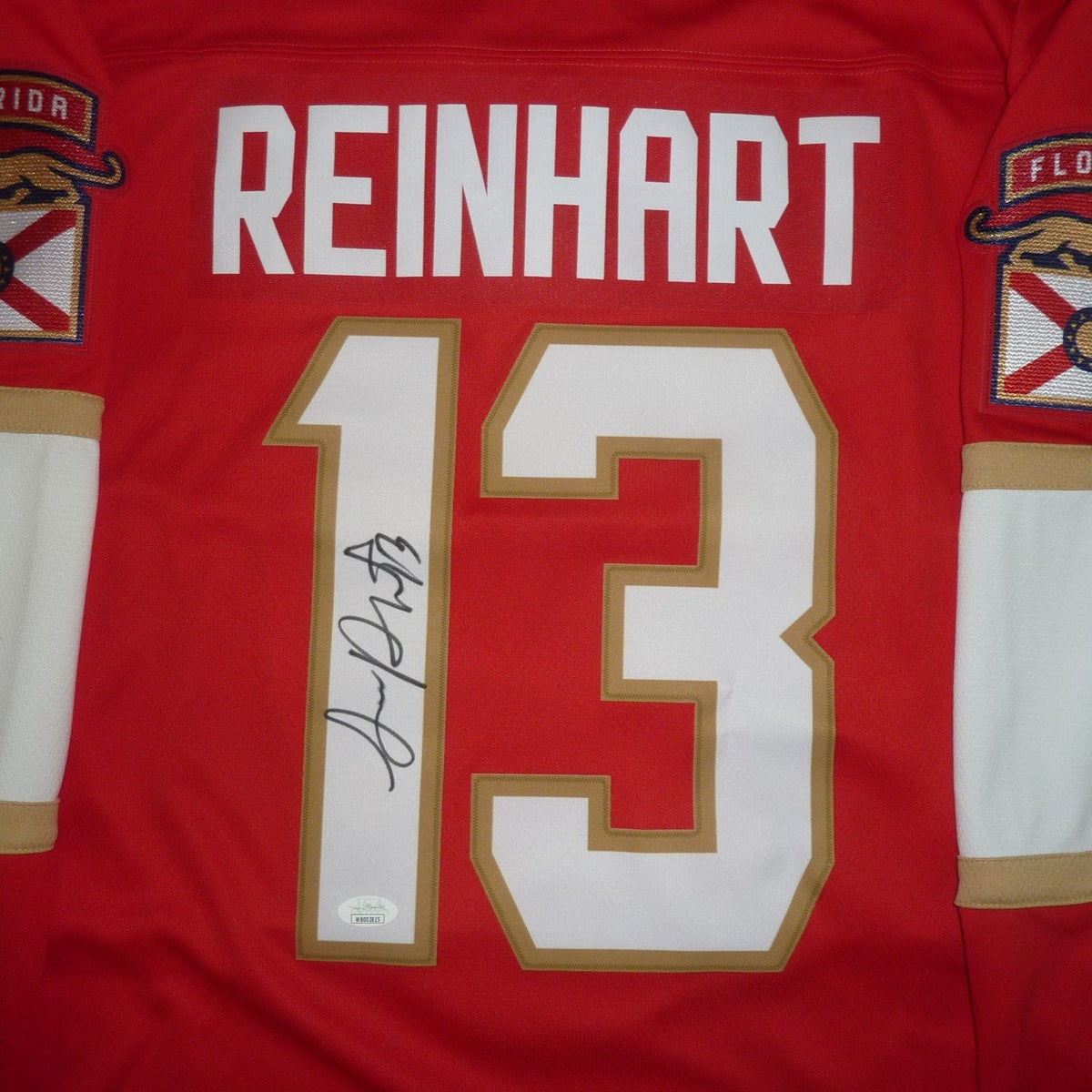Autographed Sam Reinhart Florida Panthers (Red #13) Breakaway Hockey Jersey - JSA-Powers Sports Memorabilia