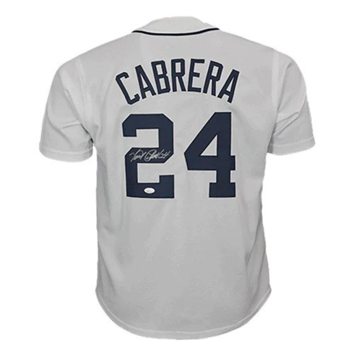 Autographed Miguel Cabrera Detroit (White #24) Custom Jersey - JSA-Powers Sports Memorabilia