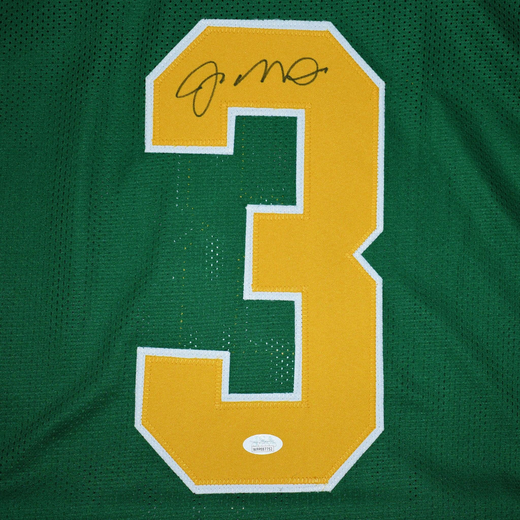 Autographed Joe Montana Notre Dame (Green #3) Custom Football Jersey - JSA-Powers Sports Memorabilia