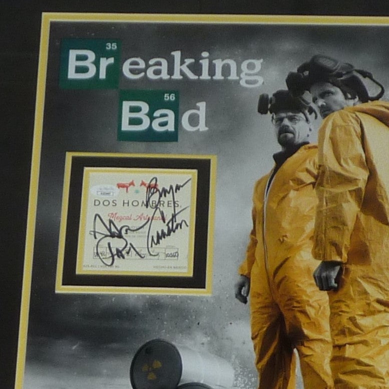 Breaking Bad 16x20 TV Poster Deluxe Framed with Bryan Cranston And Aaron Paul Autograph - JSA-Powers Sports Memorabilia