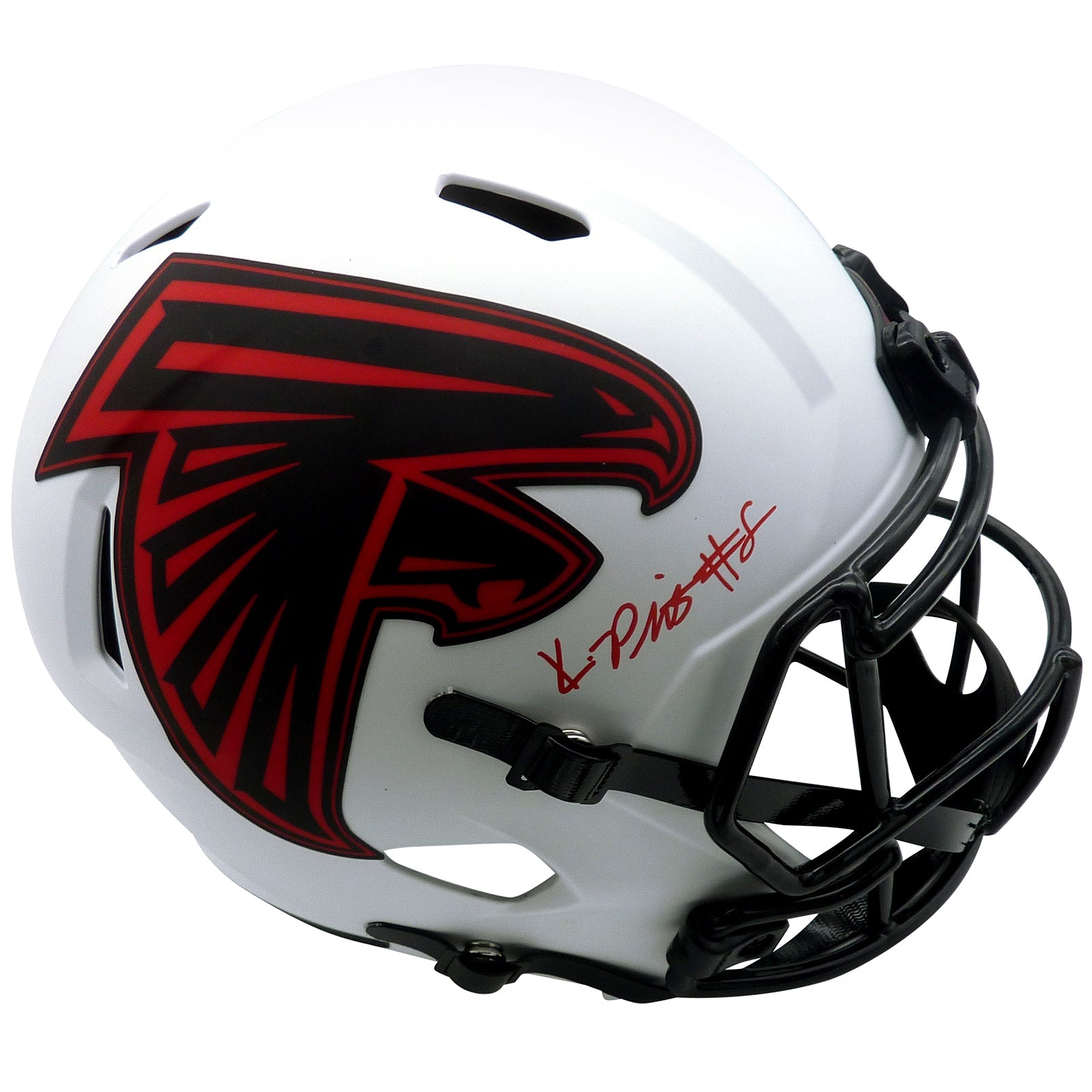 Autographed Kyle Pitts Atlanta Falcons (LUNAR ECLIPSE Alternate) Deluxe Full-Size Replica Helmet - Beckett-Powers Sports Memorabilia