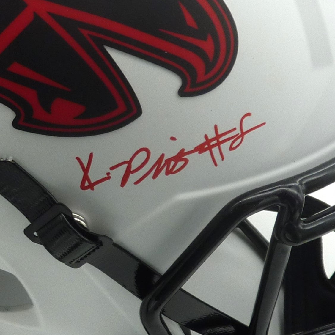 Autographed Kyle Pitts Atlanta Falcons (LUNAR ECLIPSE Alternate) Deluxe Full-Size Replica Helmet - Beckett-Powers Sports Memorabilia