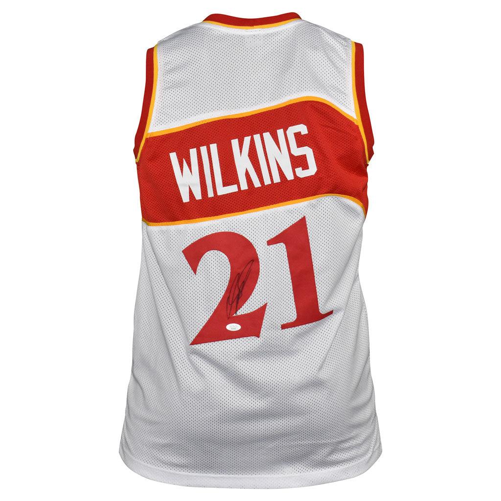 Autographed Dominique Wilkins Atlanta Hawks (White #21) Custom Jersey - JSA-Powers Sports Memorabilia