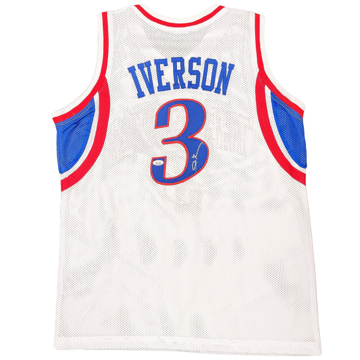 Autographed Allen Iverson Philadelphia (White #3) Custom Jersey - JSA-Powers Sports Memorabilia