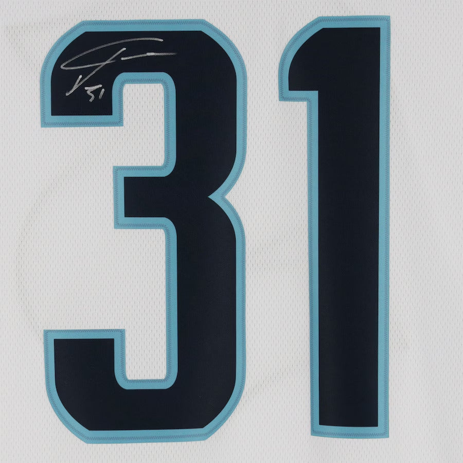 Autographed Philipp Grubauer Seattle Kraken (White #31) Fanatics Hockey Jersey - Fanatics-Powers Sports Memorabilia