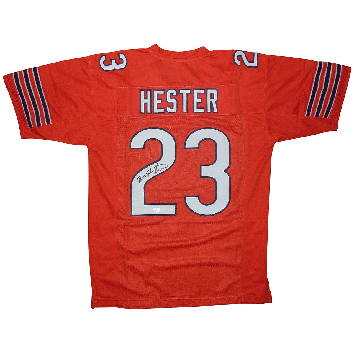 Autographed Devin Hester Chicago (Orange #23) Custom Jersey - JSA-Powers Sports Memorabilia