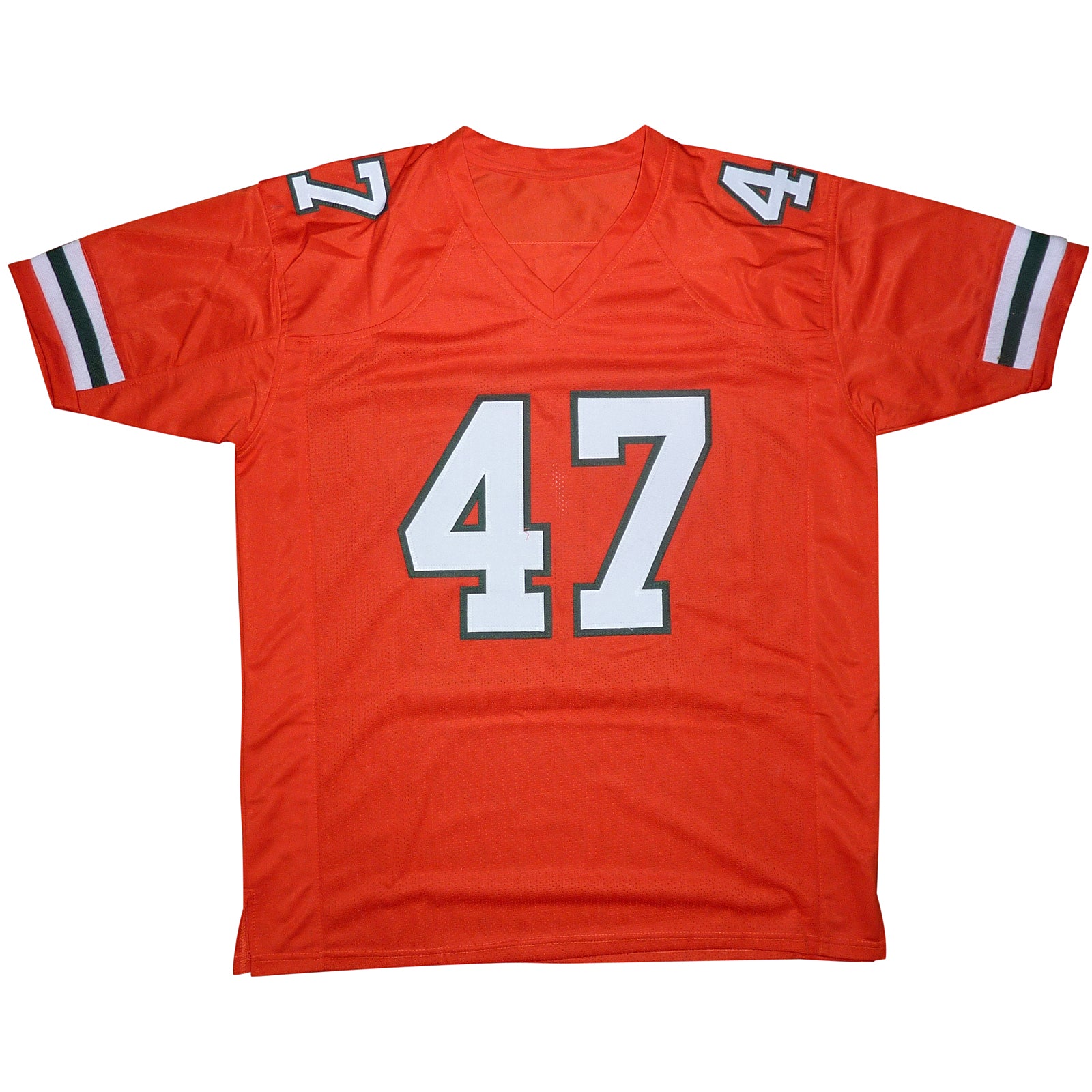 Autographed Michael Irvin Miami Hurricanes (Orange #47) Custom Jersey - Beckett-Powers Sports Memorabilia