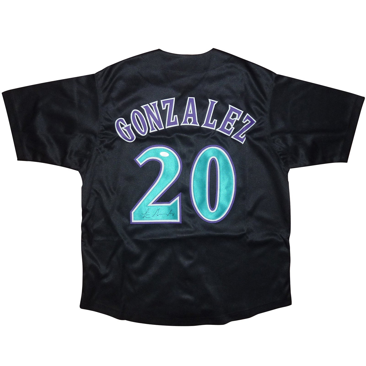 Autographed Luis Gonzalez Arizona (Black #20) Custom Jersey - JSA-Powers Sports Memorabilia