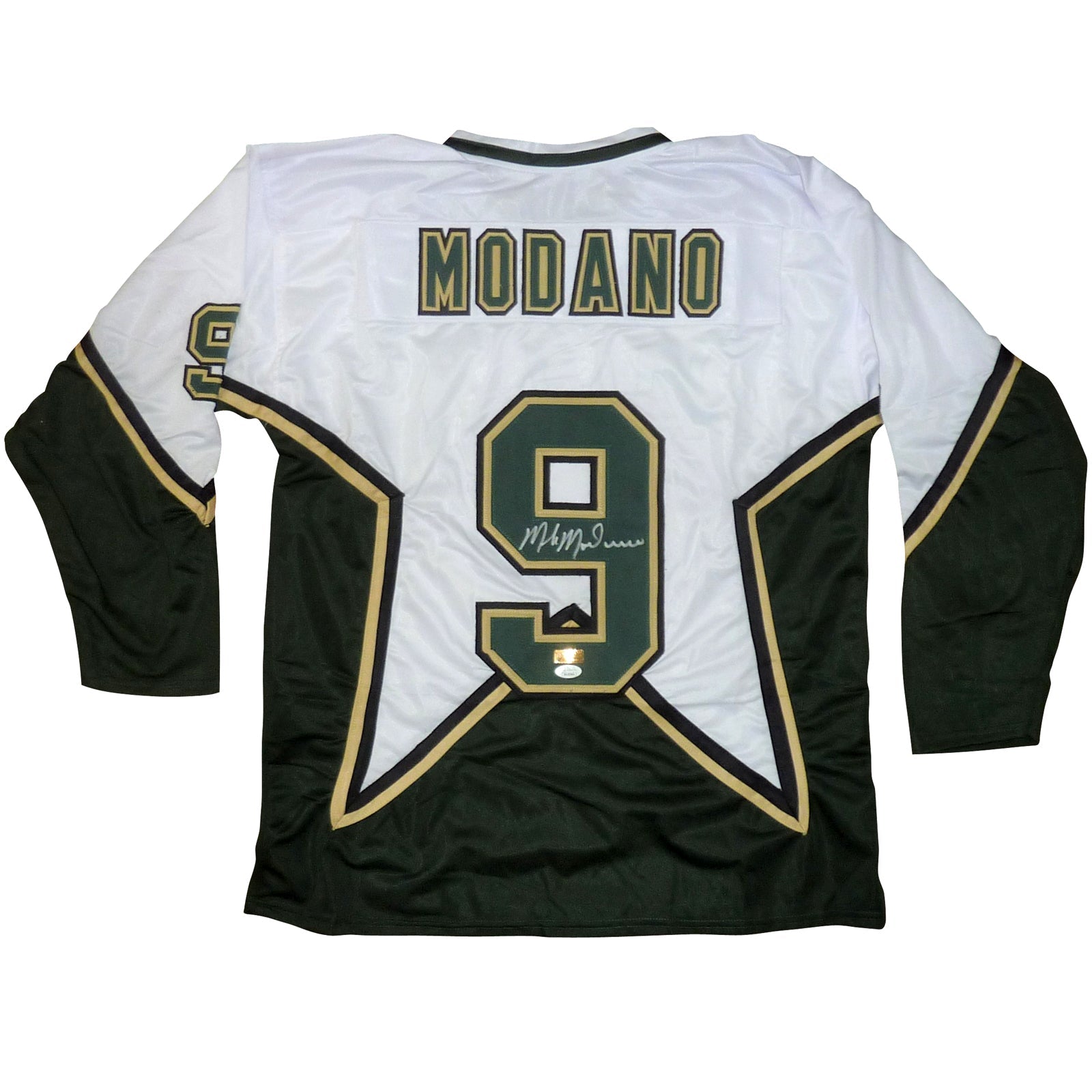 Autographed Mike Modano Dallas (White #9) Custom Jersey - JSA-Powers Sports Memorabilia