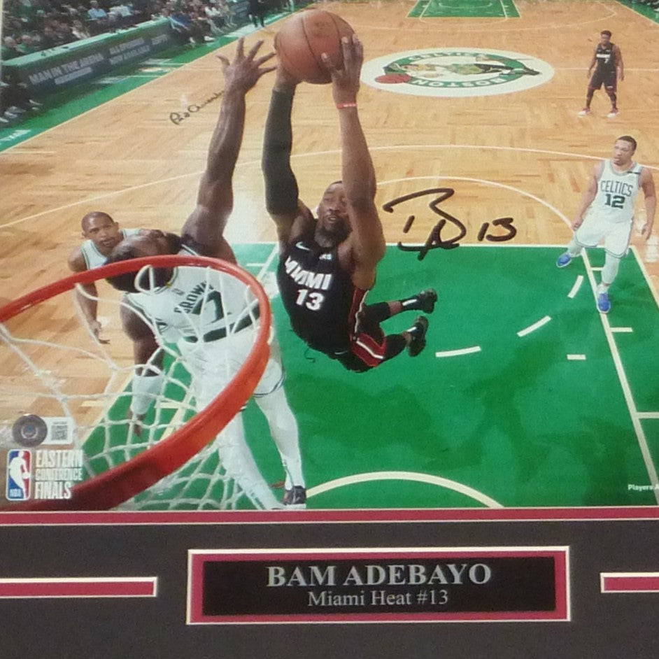 Autographed Bam Adebayo Miami Heat Deluxe Framed 11x14 Photo - JSA-Powers Sports Memorabilia