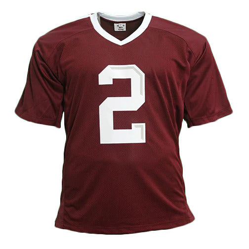 Autographed Johnny Manziel Texas A&M Aggies (Maroon #2) Embroidered STAT Jersey - JSA-Powers Sports Memorabilia