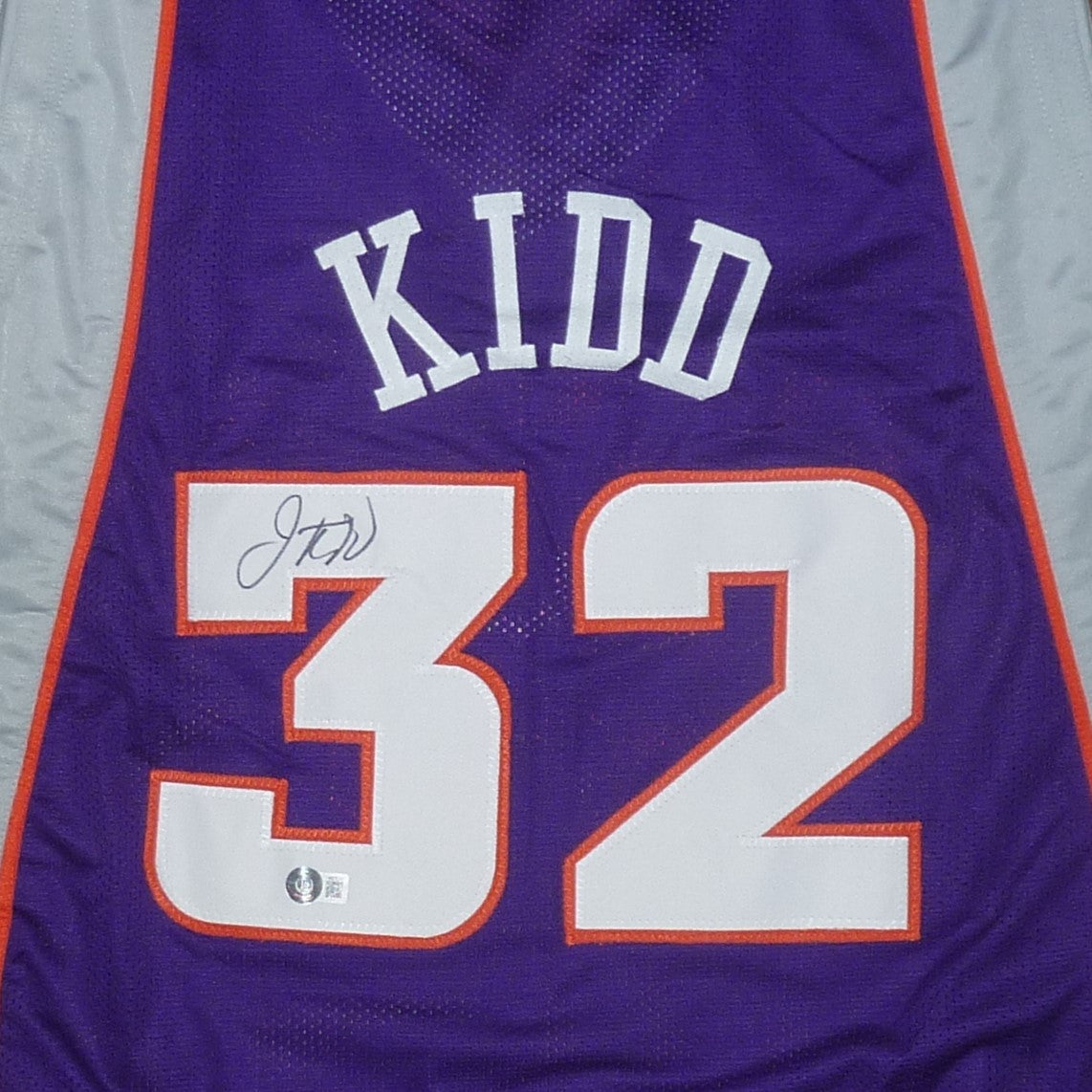 Autographed Jason Kidd Phoenix (Purple #32) Custom Jersey - Beckett-Powers Sports Memorabilia