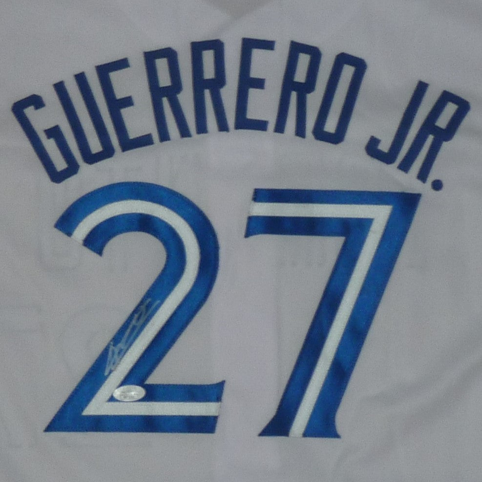 Autographed Vladimir Guerrero Jr. Toronto (White #27) Custom Jersey - JSA-Powers Sports Memorabilia