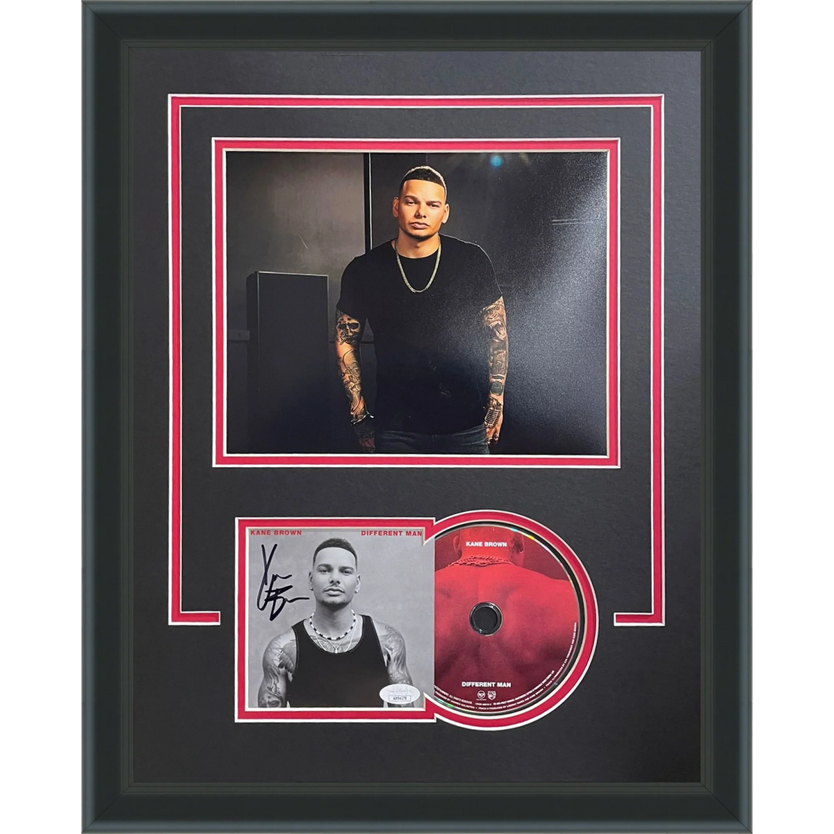 Autographed Kane Brown Different Man Deluxe Framed CD and Booklet - JSA-Powers Sports Memorabilia