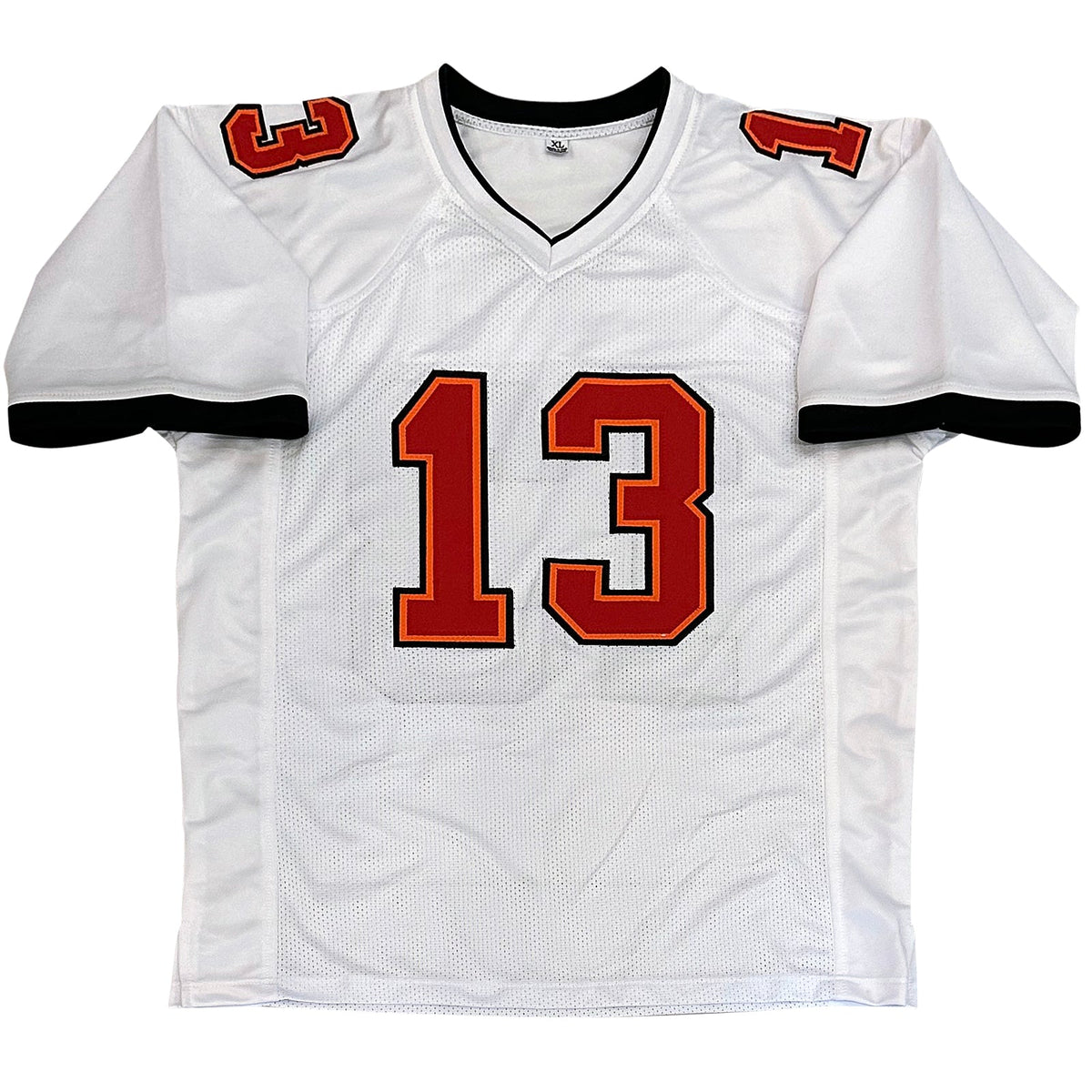 Autographed Mike Evans Tampa Bay (White #13) Custom Jersey - Beckett-Powers Sports Memorabilia