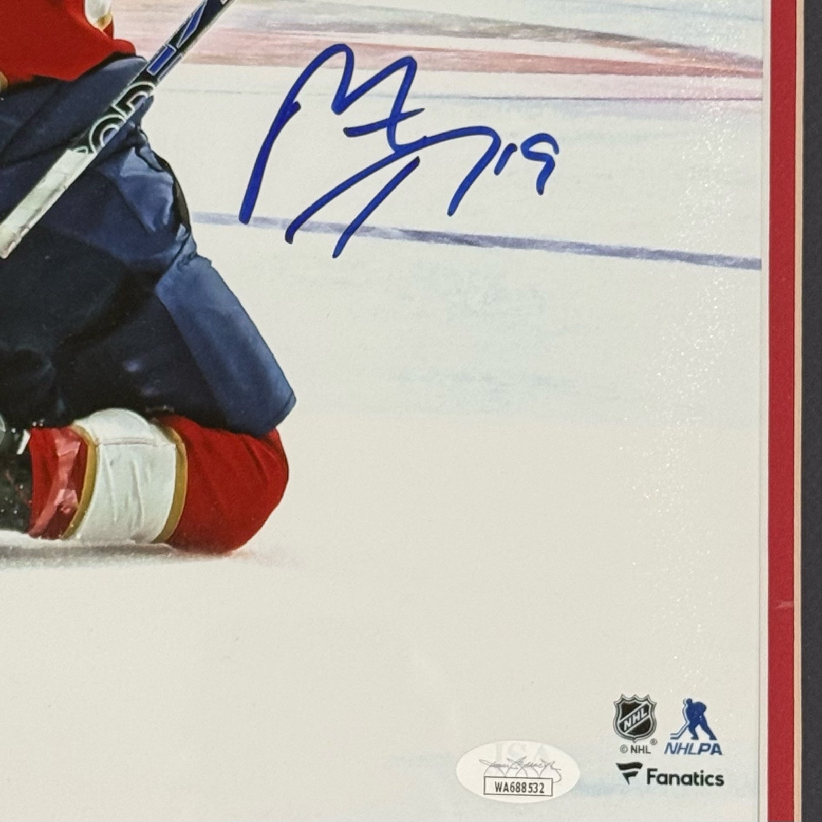 Autographed Matthew Tkachuk Florida Panthers (ECF game-winning Goal) Deluxe Framed 11x14 Photo - JSA-Powers Sports Memorabilia