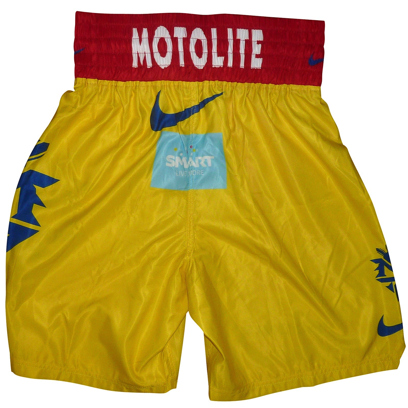 Autographed Manny Pacquiao Philippines (Yellow) Team Pacquiao Boxing Trunks - PSA/DNA-Powers Sports Memorabilia