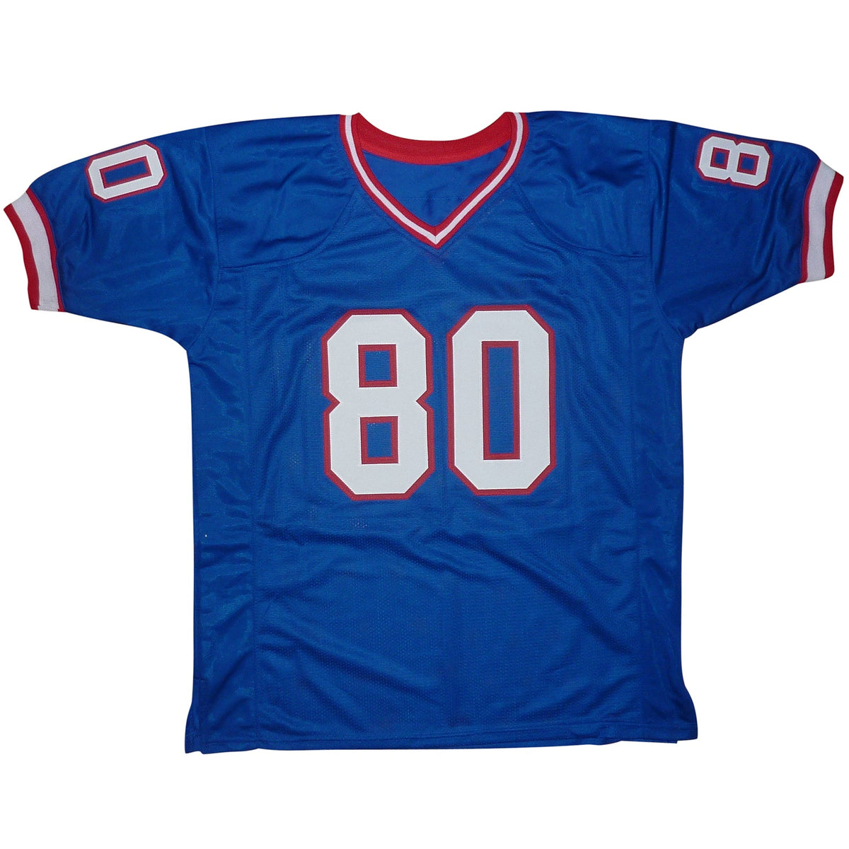 Autographed Eric Moulds Buffalo (Blue #80) Custom Jersey - JSA-Powers Sports Memorabilia