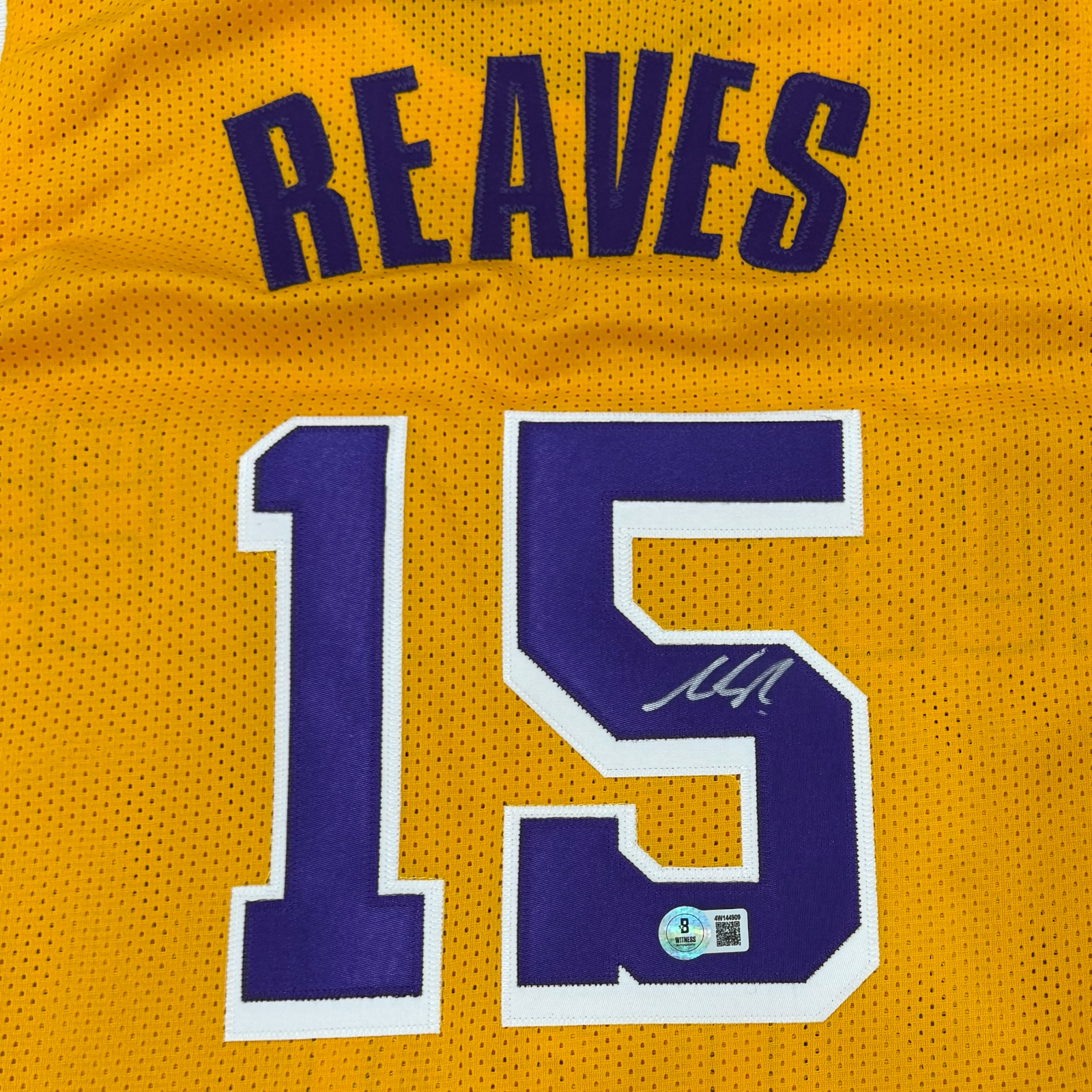 Autographed Austin Reaves Los Angeles (Yellow #15) Custom Jersey - Beckett-Powers Sports Memorabilia
