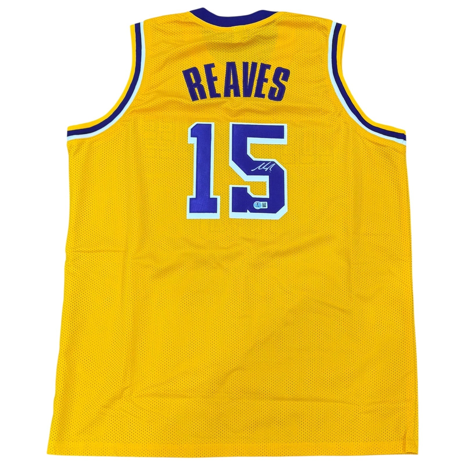 Autographed Austin Reaves Los Angeles (Yellow #15) Custom Jersey - Beckett-Powers Sports Memorabilia
