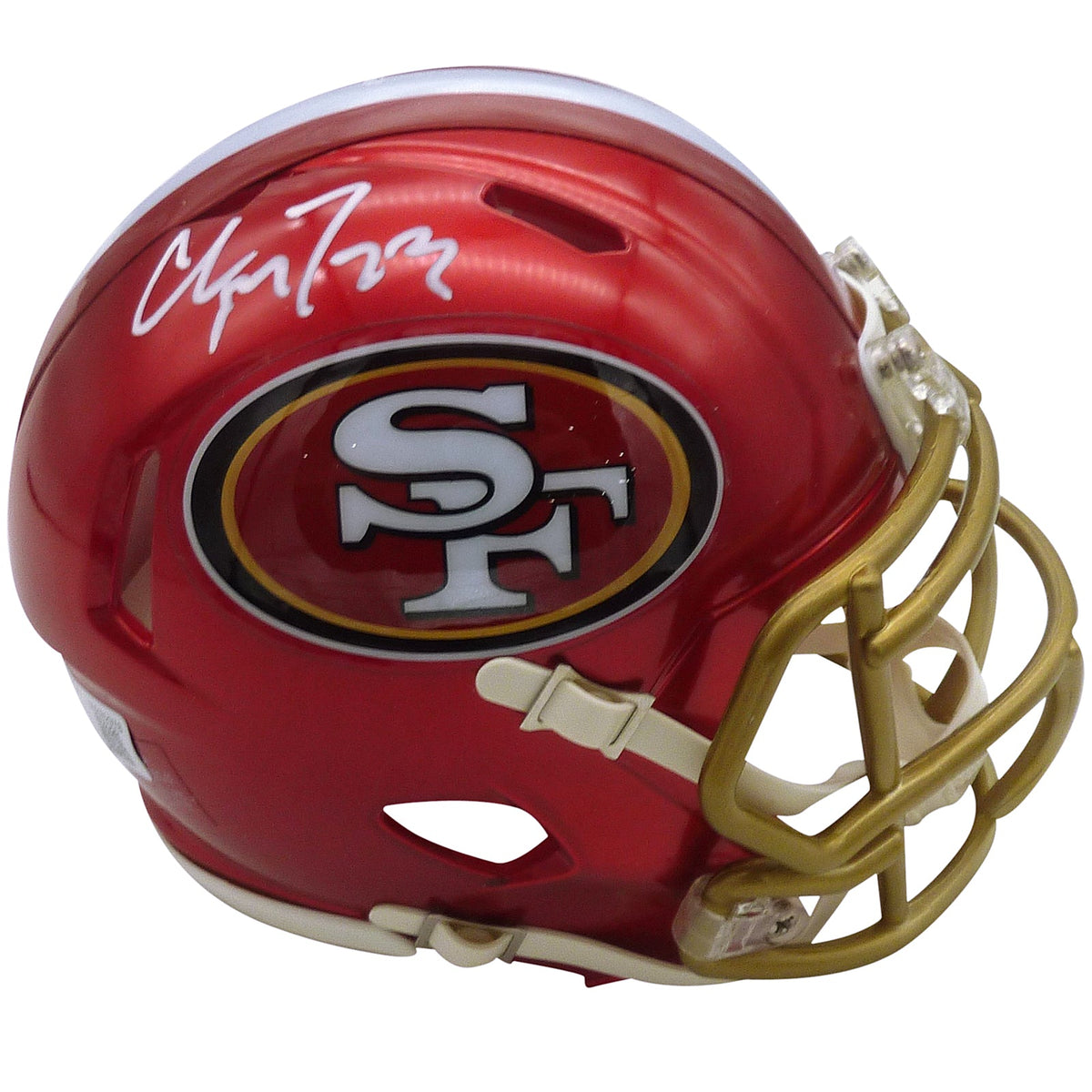 Autographed Christian McCaffrey San Francisco 49ers (FLASH Alternate) Mini Helmet - Beckett-Powers Sports Memorabilia