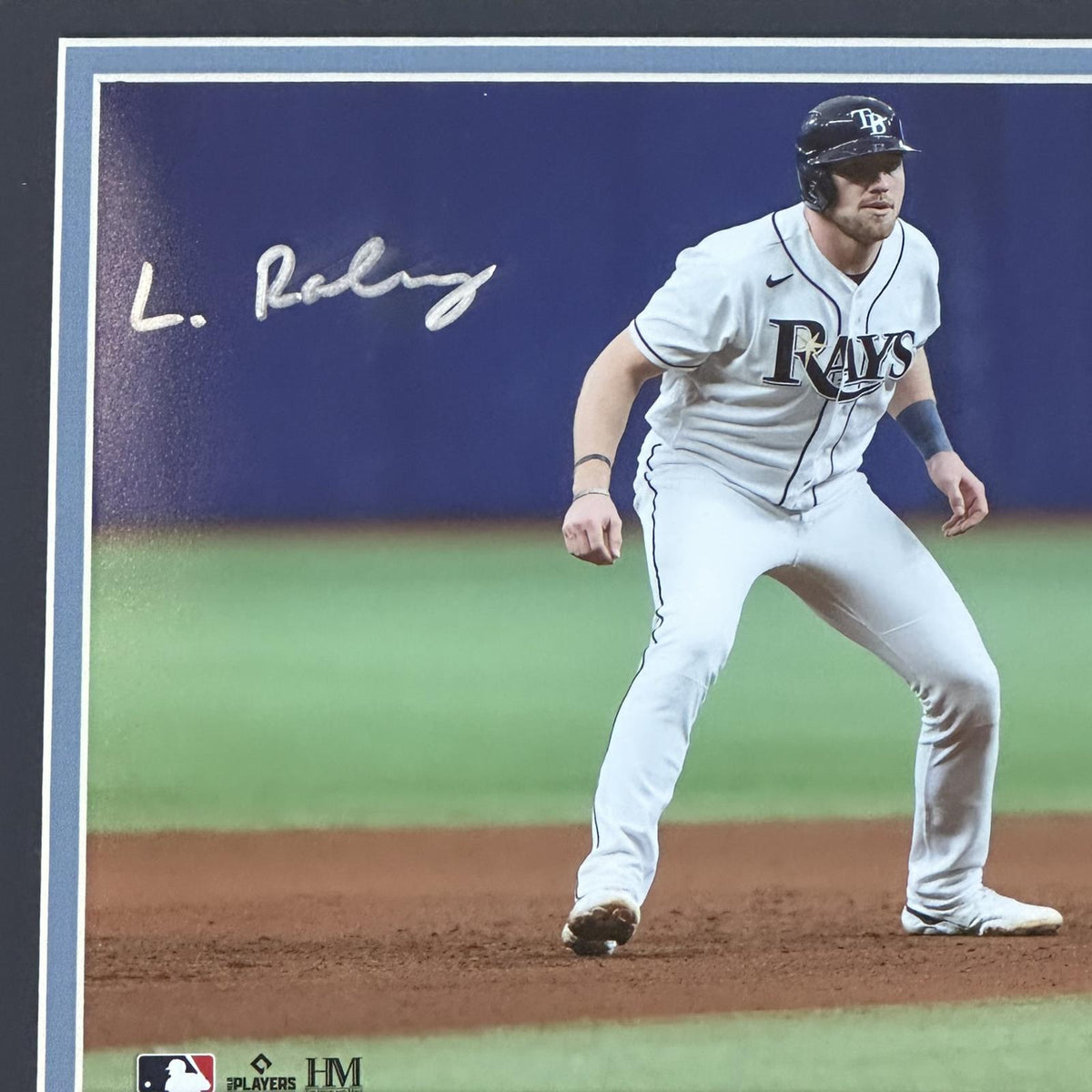 Autographed Luke Raley Tampa Bay Rays (Running Horizontal) Framed 8x10 Photo - JSA-Powers Sports Memorabilia