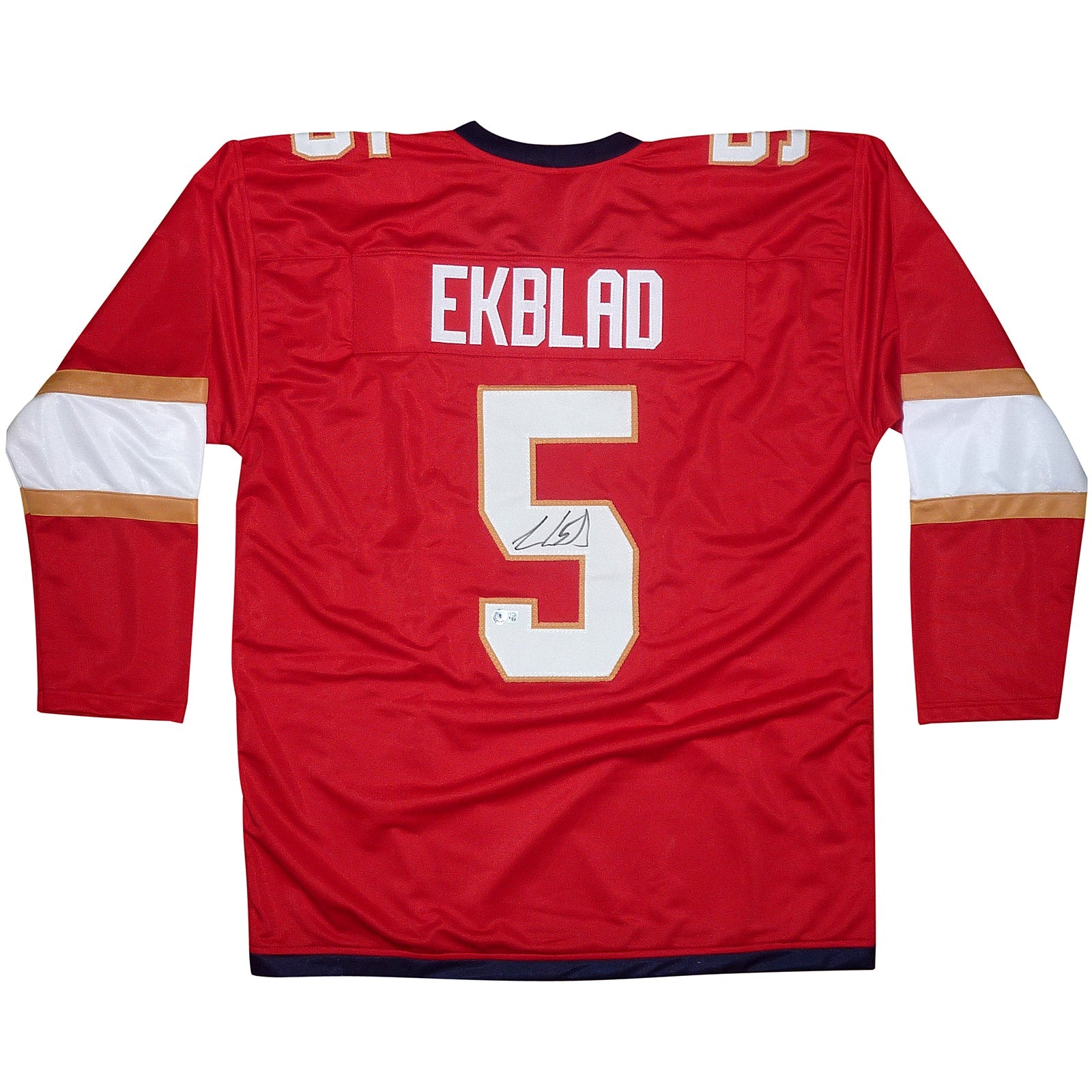 Autographed Aaron Ekblad Florida (Red #5) Custom Jersey - JSA-Powers Sports Memorabilia