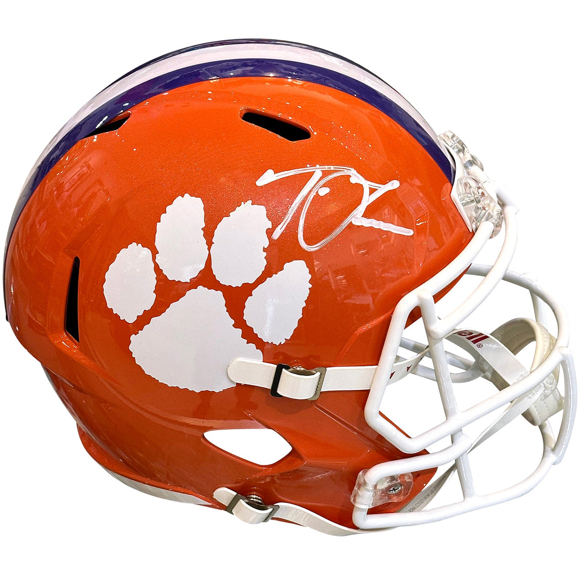 Autographed Trevor Lawrence Clemson Tigers (Speed) Deluxe Full-Size Replica Helmet - Fanatics-Powers Sports Memorabilia