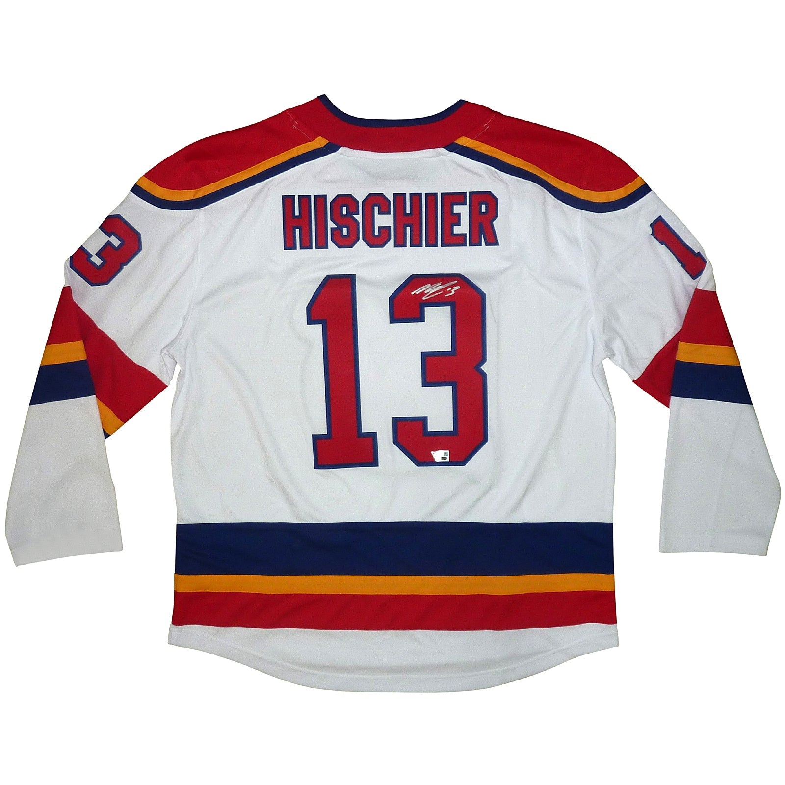 Autographed Nico Hischier New Jersey Devils (White #13) Breakaway Alternate Hockey Jersey - Fanatics Authentic-Powers Sports Memorabilia