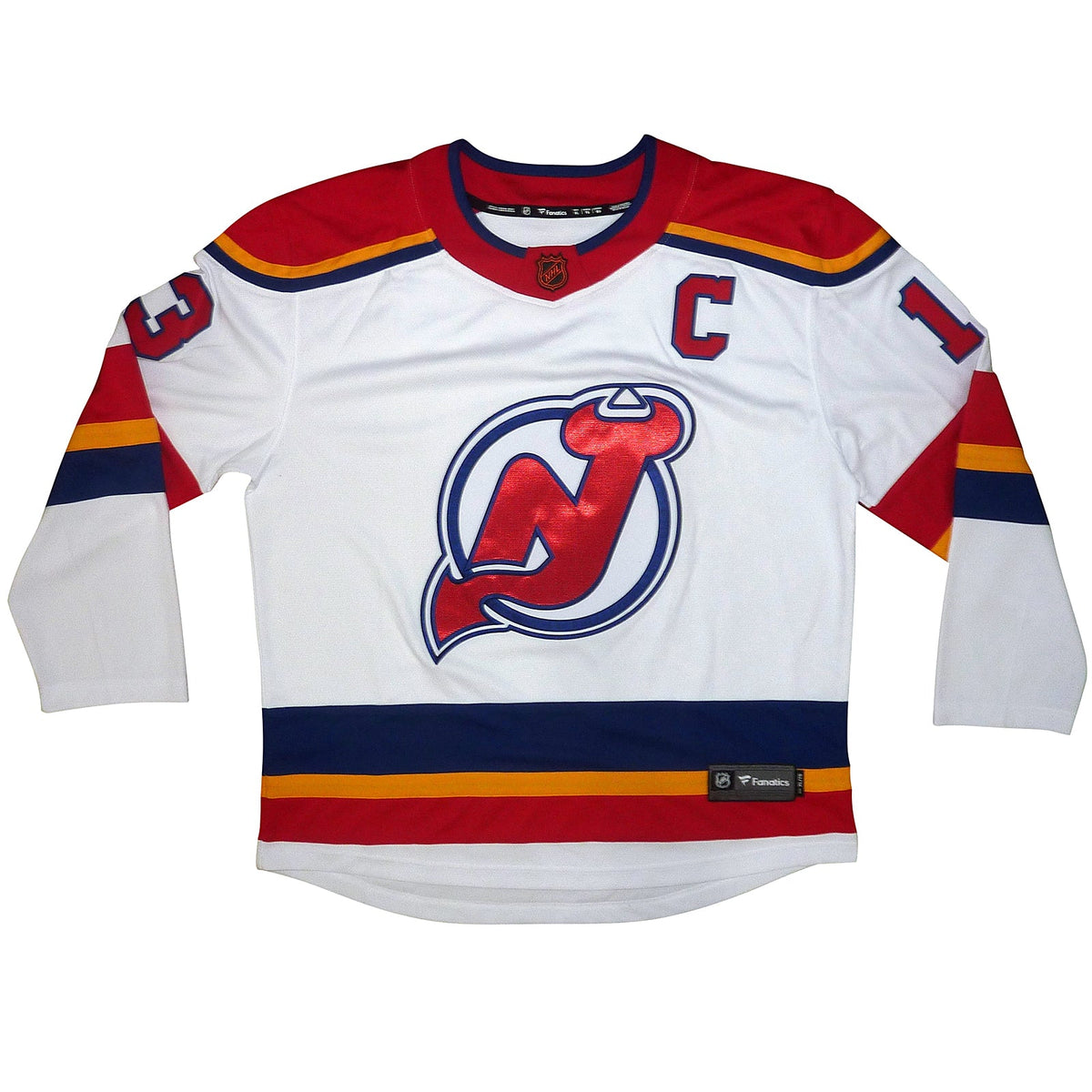 Autographed Nico Hischier New Jersey Devils (White #13) Breakaway Alternate Hockey Jersey - Fanatics Authentic-Powers Sports Memorabilia