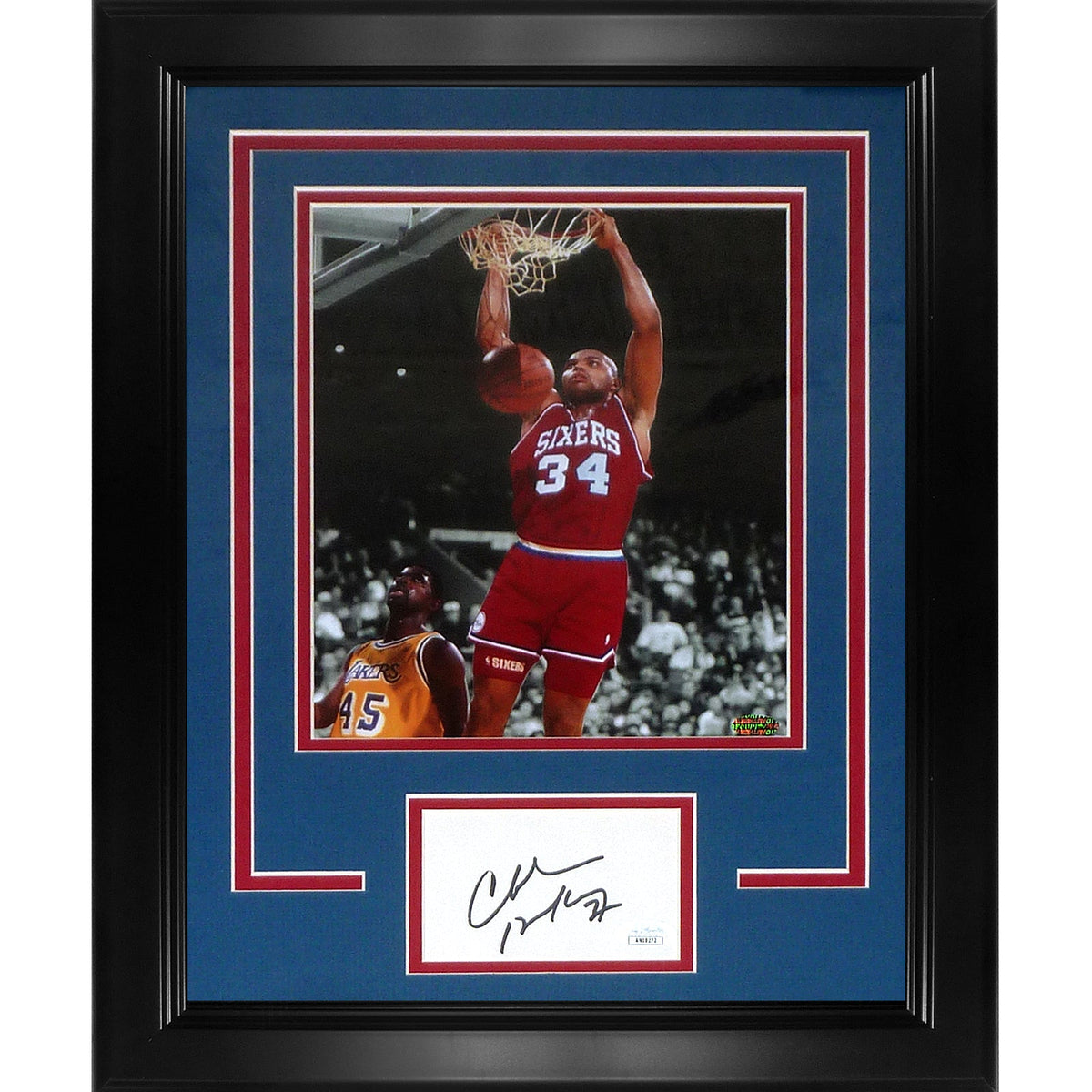 Autographed Charles Barkley Philadelphia 76ers Signature Series Frame - JSA-Powers Sports Memorabilia