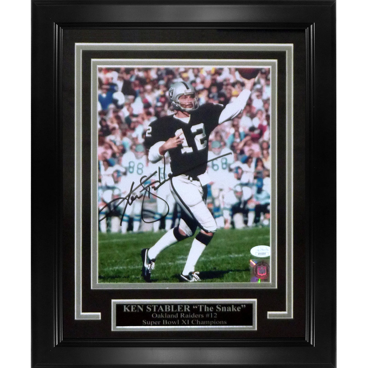 Autographed Ken Stabler Oakland Raiders Deluxe Framed 8x10 Photo - JSA-Powers Sports Memorabilia