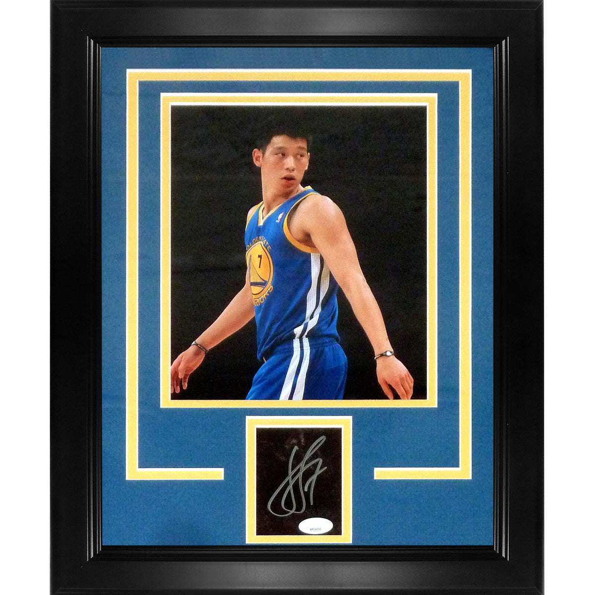 Autographed Jeremy Lin Golden State Warriors "Signature Series" Frame - JSA-Powers Sports Memorabilia
