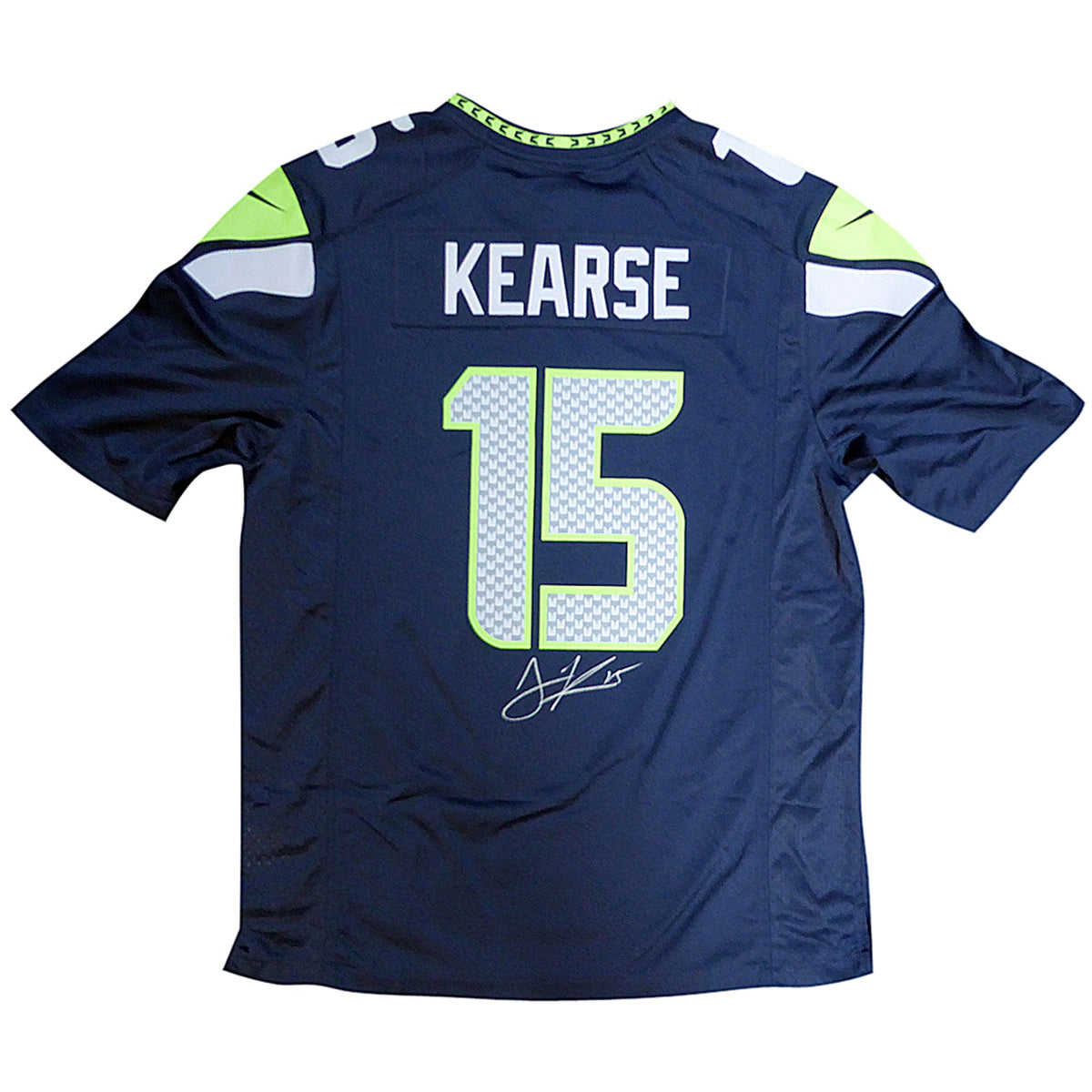 Autographed Jermaine Kearse Seattle Seahawks (Blue #15) Nike Jersey - MCS-Powers Sports Memorabilia