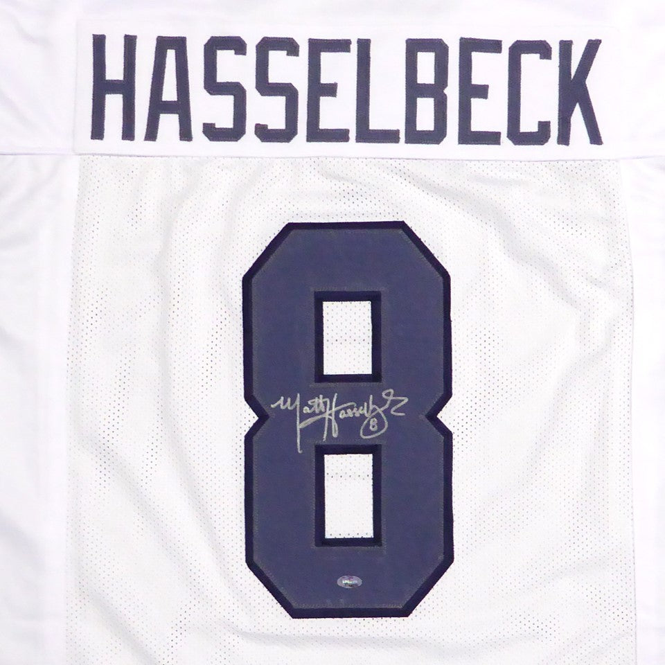 Autographed Matt Hasselbeck Seattle (White #8) Custom Jersey - MCS-Powers Sports Memorabilia