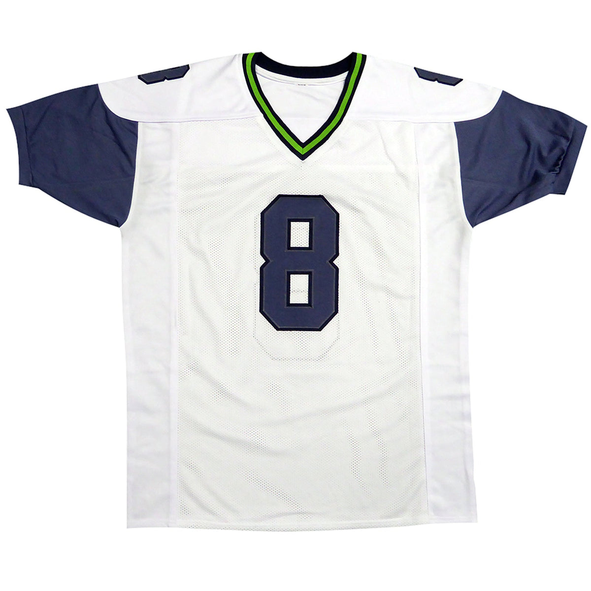 Autographed Matt Hasselbeck Seattle (White #8) Custom Jersey - MCS-Powers Sports Memorabilia