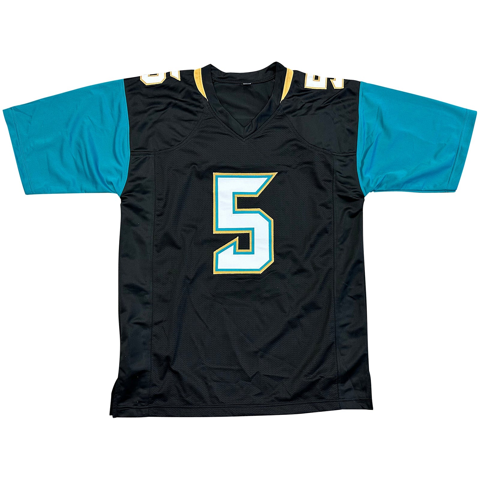 Autographed Blake Bortles Jacksonville (Teal #5) Custom Jersey-Powers Sports Memorabilia