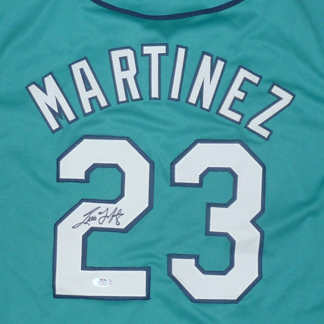 Autographed Tino Martinez Seattle (Teal #23) Jersey - PSA/DNA-Powers Sports Memorabilia