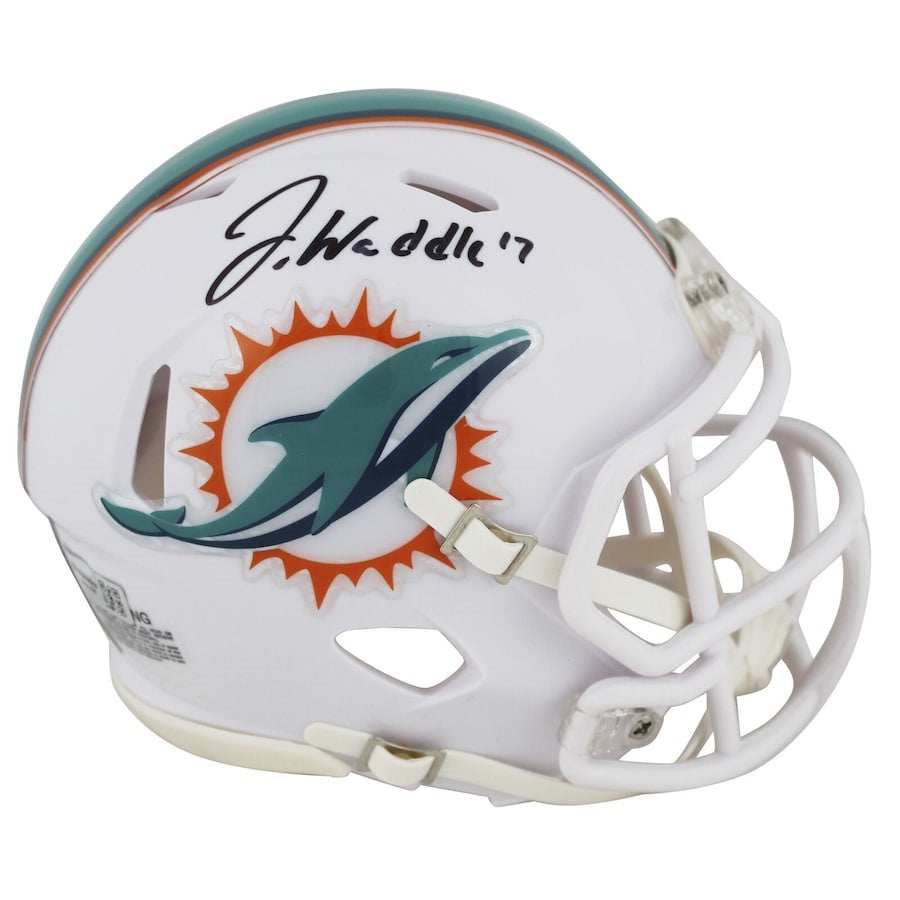 Autographed Jaylen Waddle Miami Dolphins Mini Helmet - Fanatics-Powers Sports Memorabilia