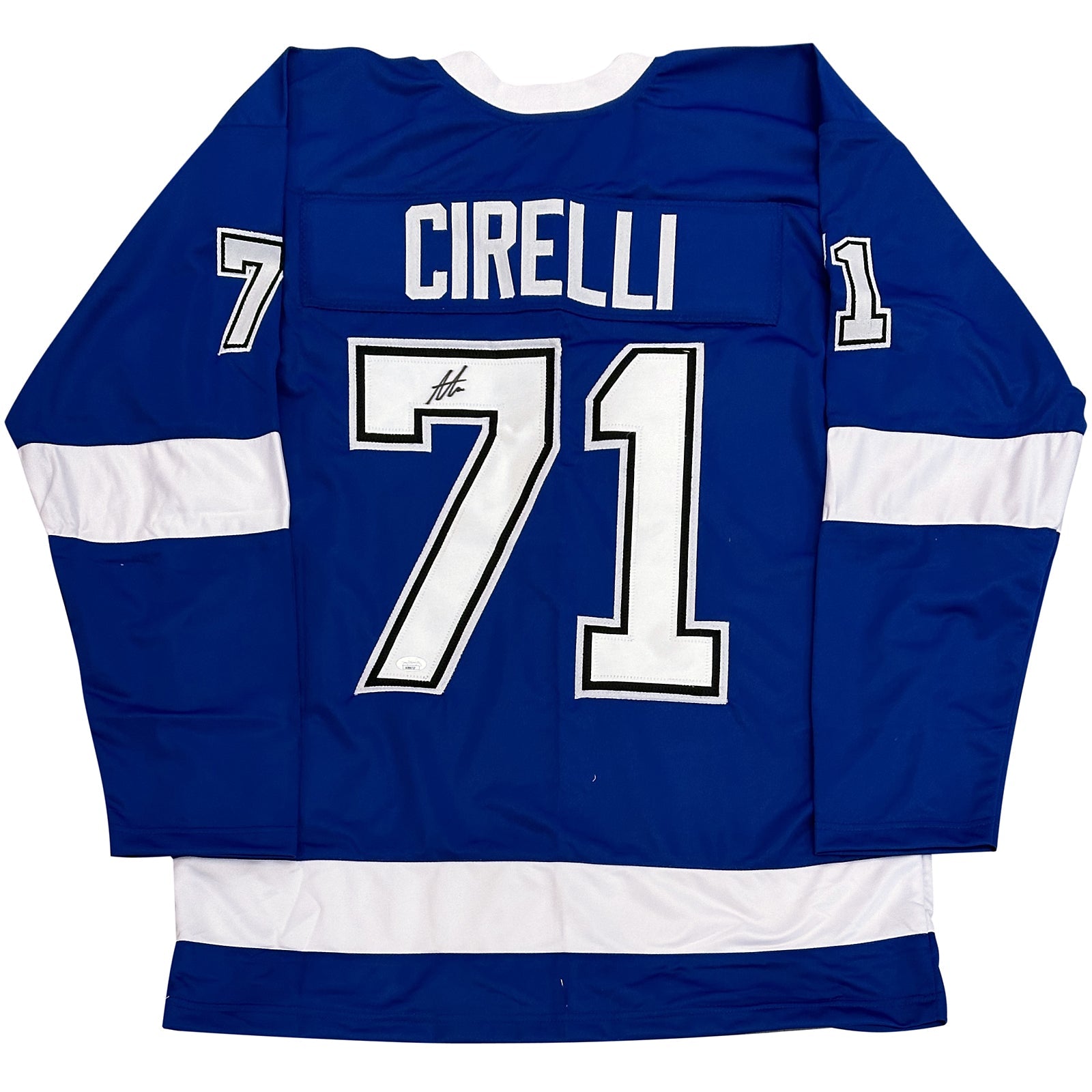 Autographed Anthony Cirelli Tampa Bay (Blue #71) Custom Hockey Jersey - JSA-Powers Sports Memorabilia